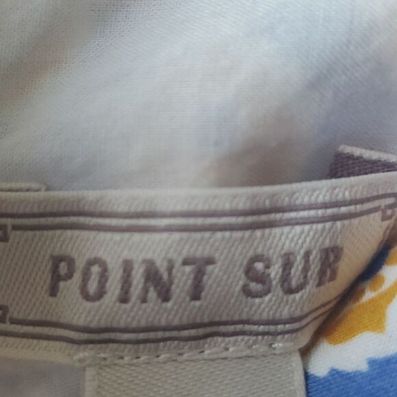 J. Crew Point Sur Blue Yellow Tiered Floral Maxi Dress Peasant Long Boho Altered - Picture 7 of 16